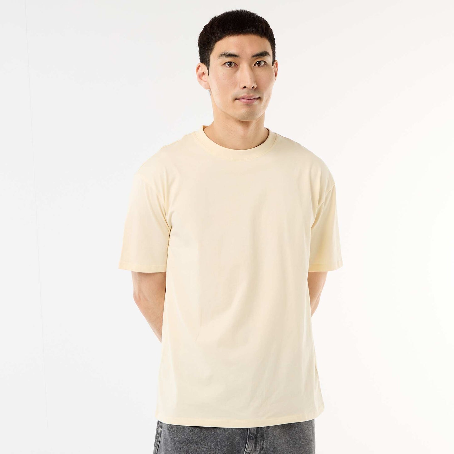 Tee-shirt uni confort fit / oversize BEIGE
