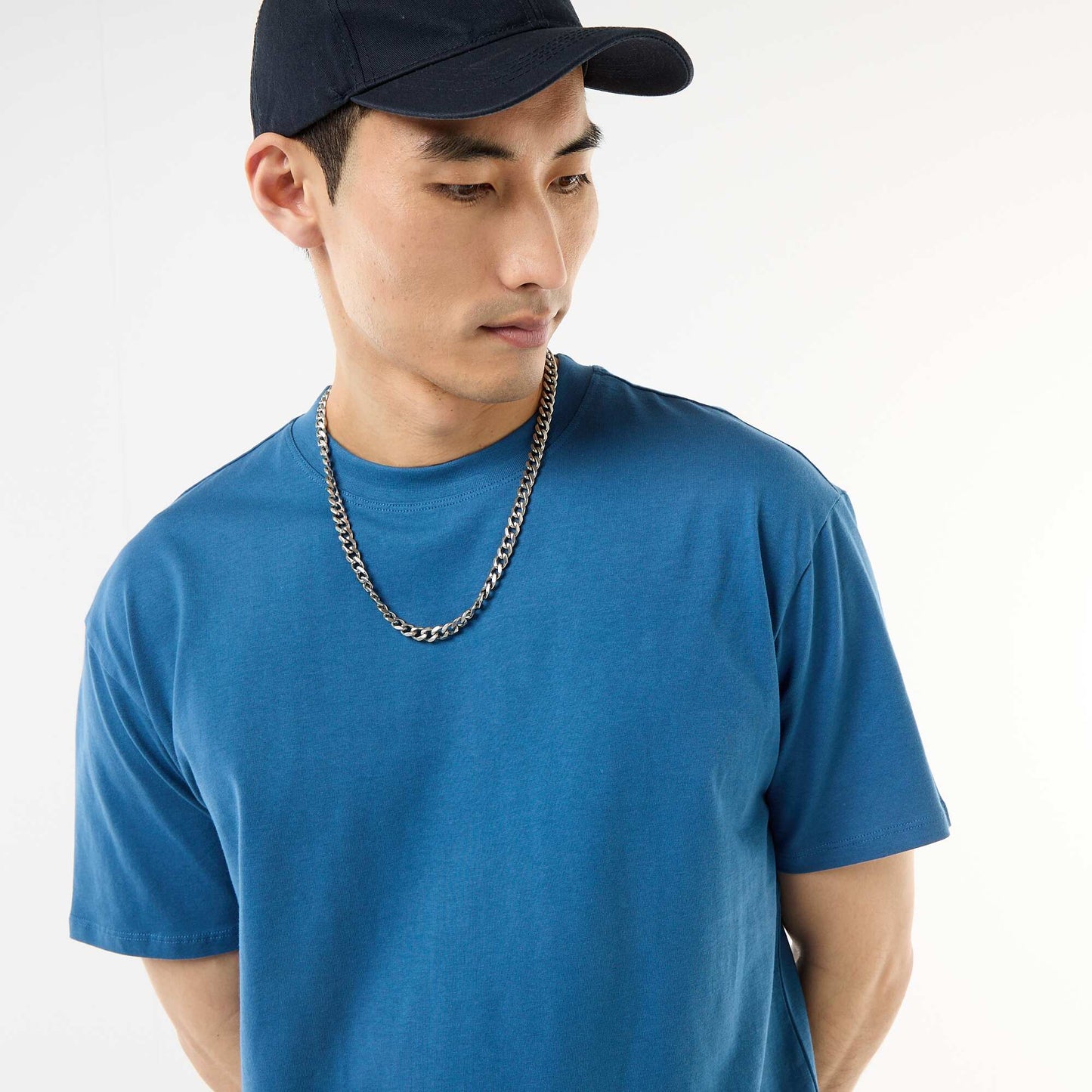 Tee-shirt uni confort fit / oversize BLEU