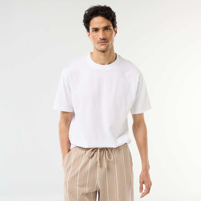 Tee-shirt uni confort fit / oversize BLANC