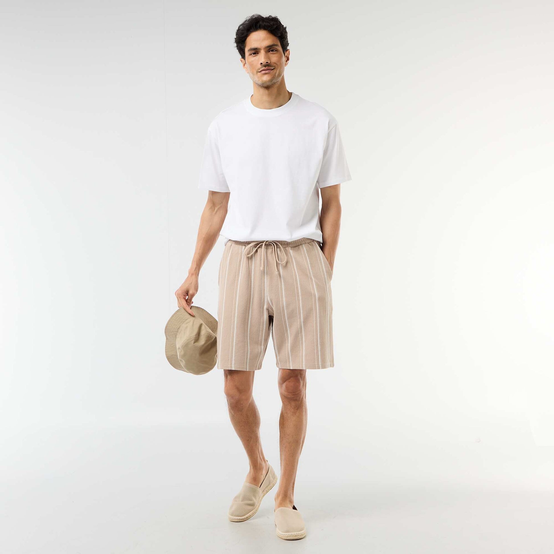 Tee-shirt uni confort fit / oversize BLANC