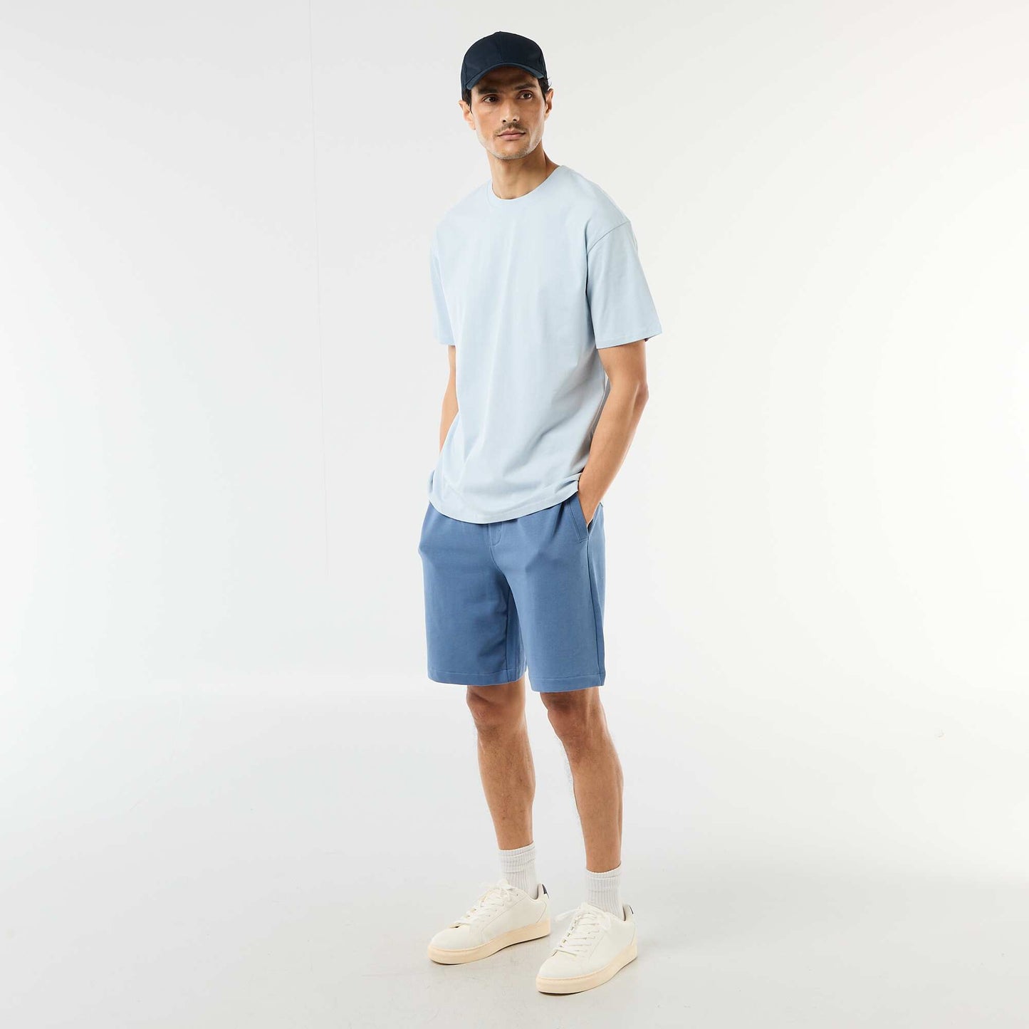 Tee-shirt uni confort fit / oversize BLEU