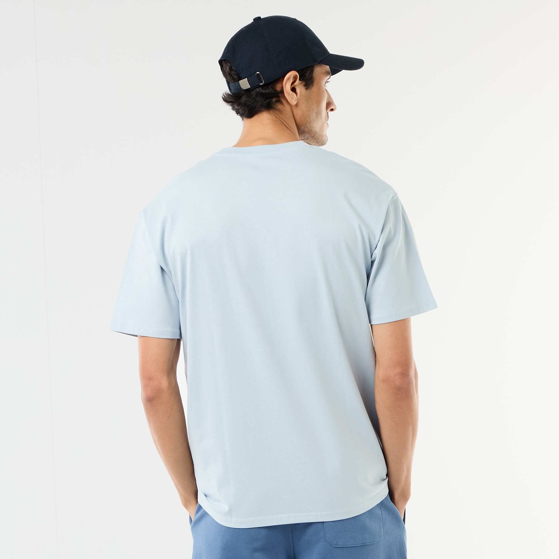 Tee-shirt uni confort fit / oversize BLEU