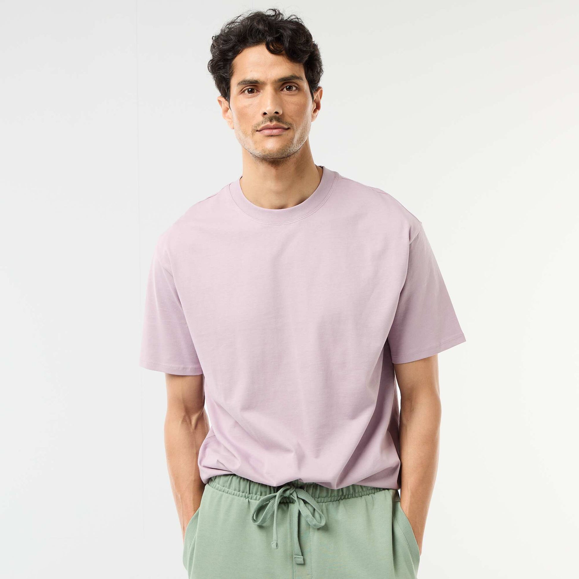 Tee-shirt uni confort fit / oversize VIOLET