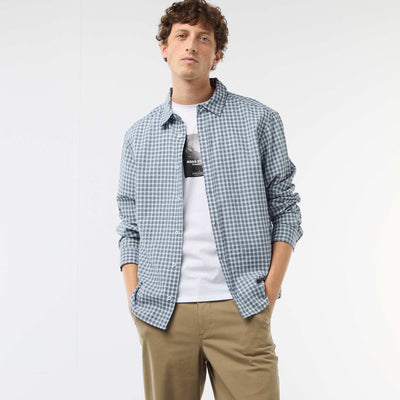 Chemise à carreaux BLEU
