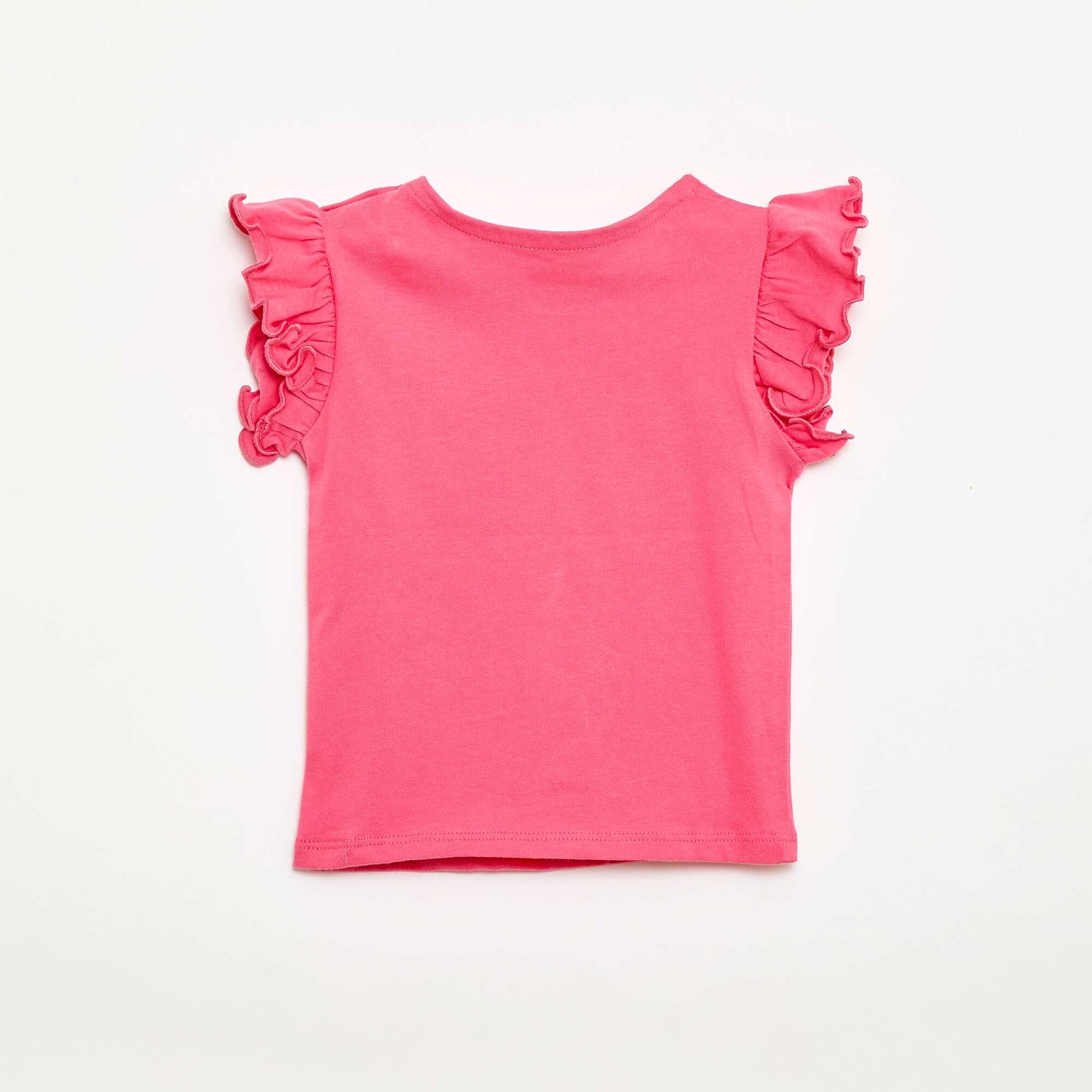 T-shirt en jersey manches courtes volantées ROSE