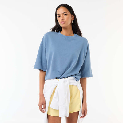 T-shirt manches 3/4 en French Terry BLEU