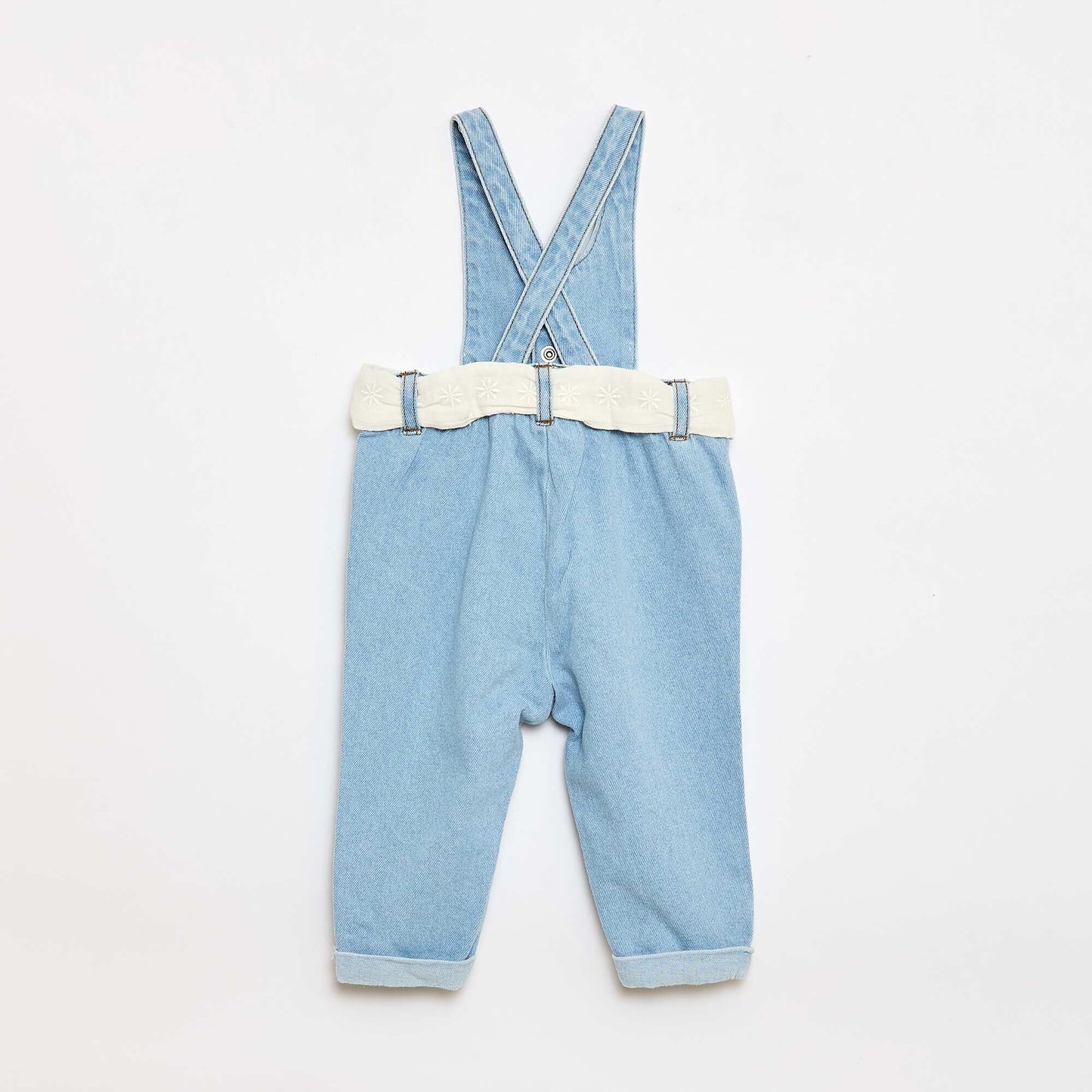 Salopette longue en jean BLANC