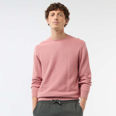 Pull en maille nid d'abeille ROSE
