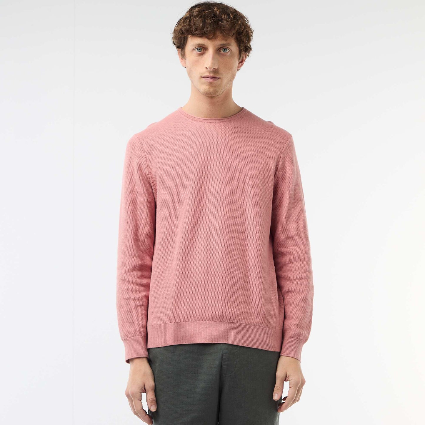 Pull en maille nid d'abeille ROSE