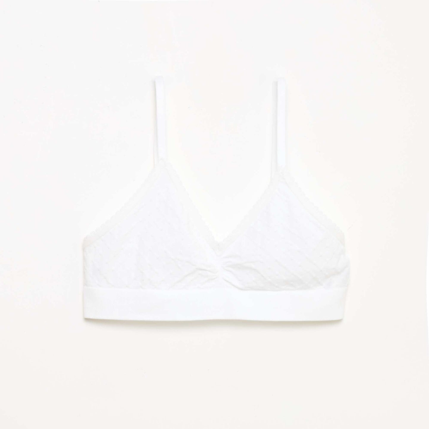 Lot 2 brassières en maille matelassée BLANC/NOIR