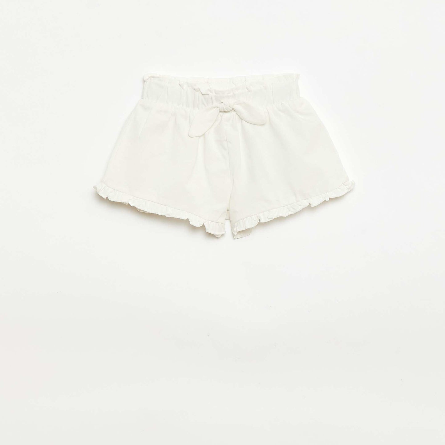 Lot de 3 shorts unis volantés BEIGE