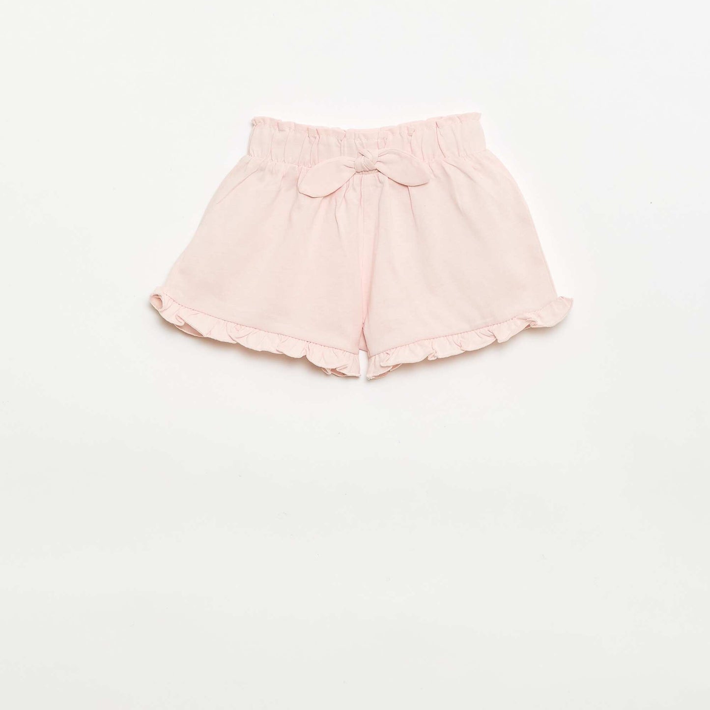 Lot de 3 shorts unis volantés BEIGE