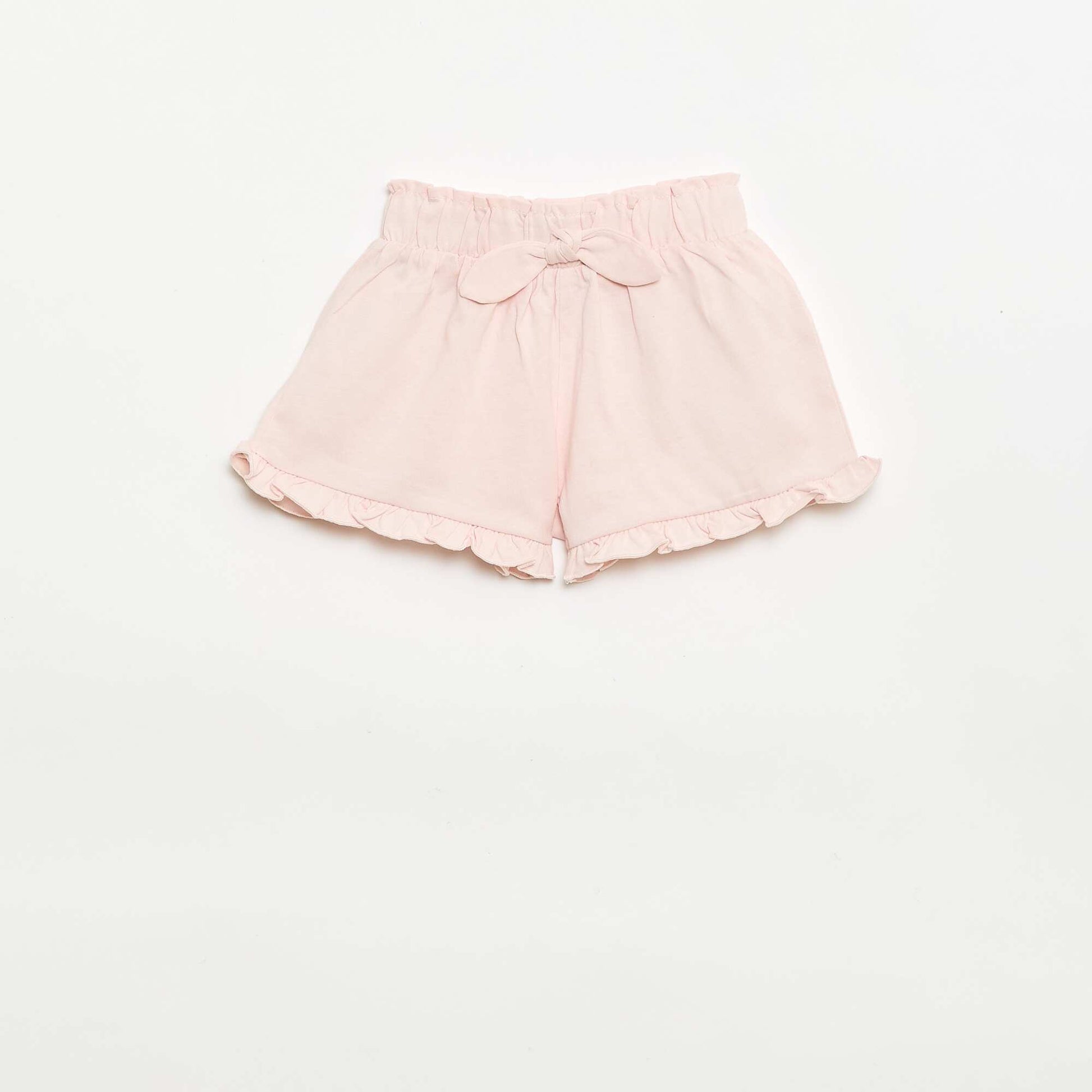 Lot de 3 shorts unis volantés BEIGE