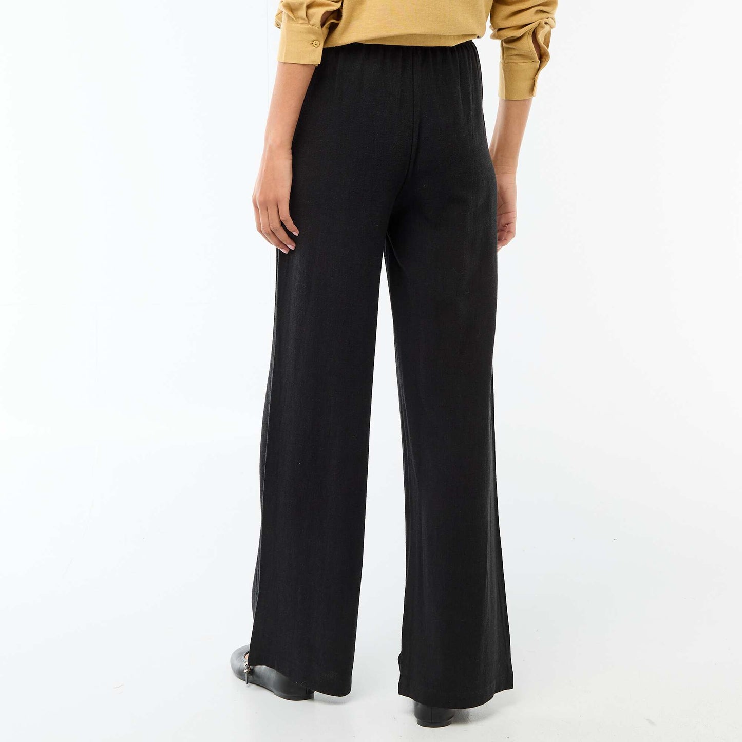 Pantalon en lin avec 2 poches NOIR