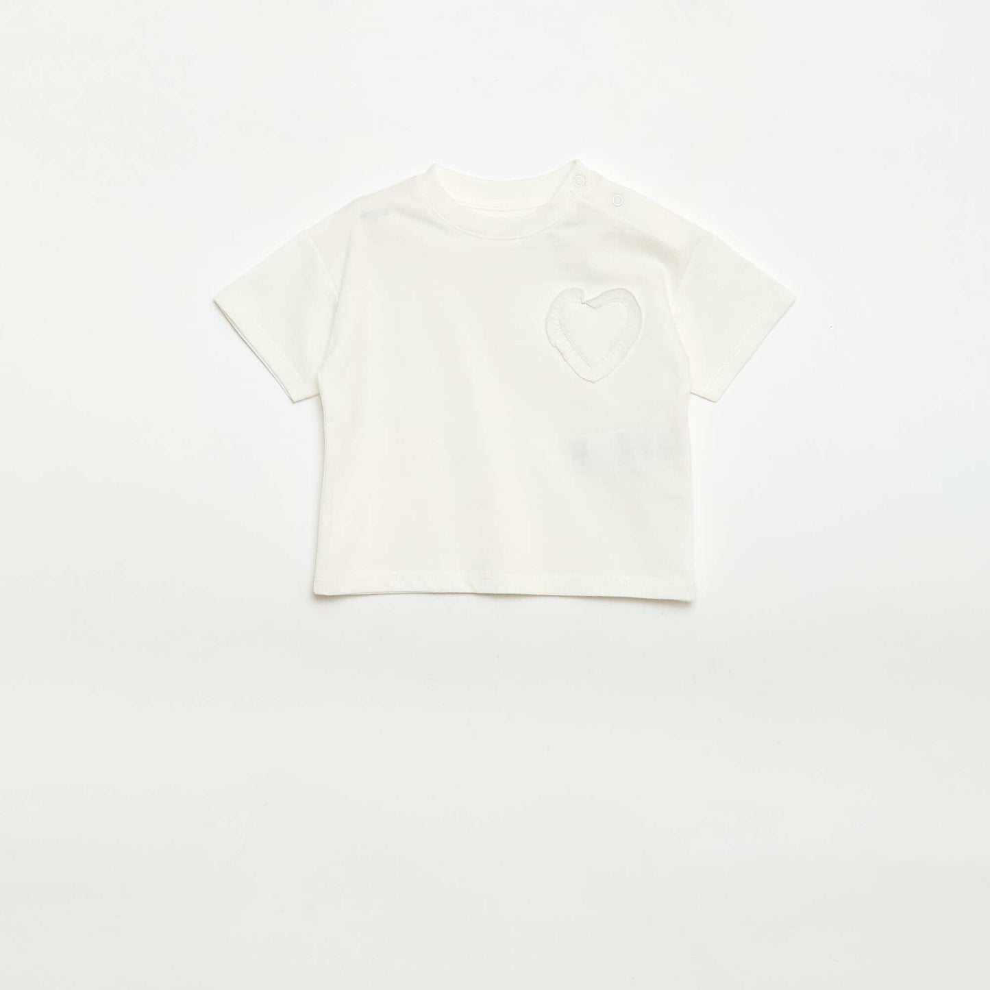 Lot de 2 T-shirts avec détail poitrine BEIGE