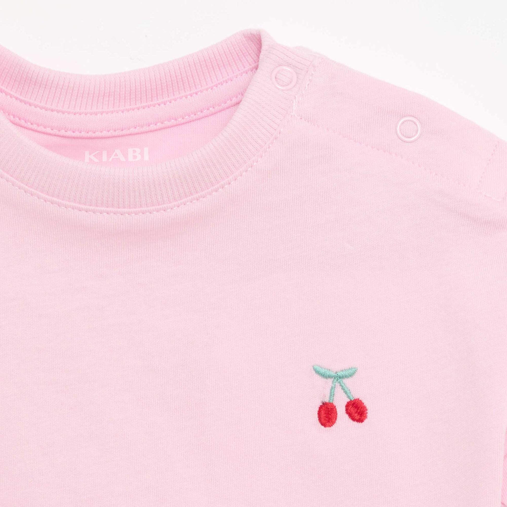 Lot de 2 T-shirts avec détail poitrine ROSE