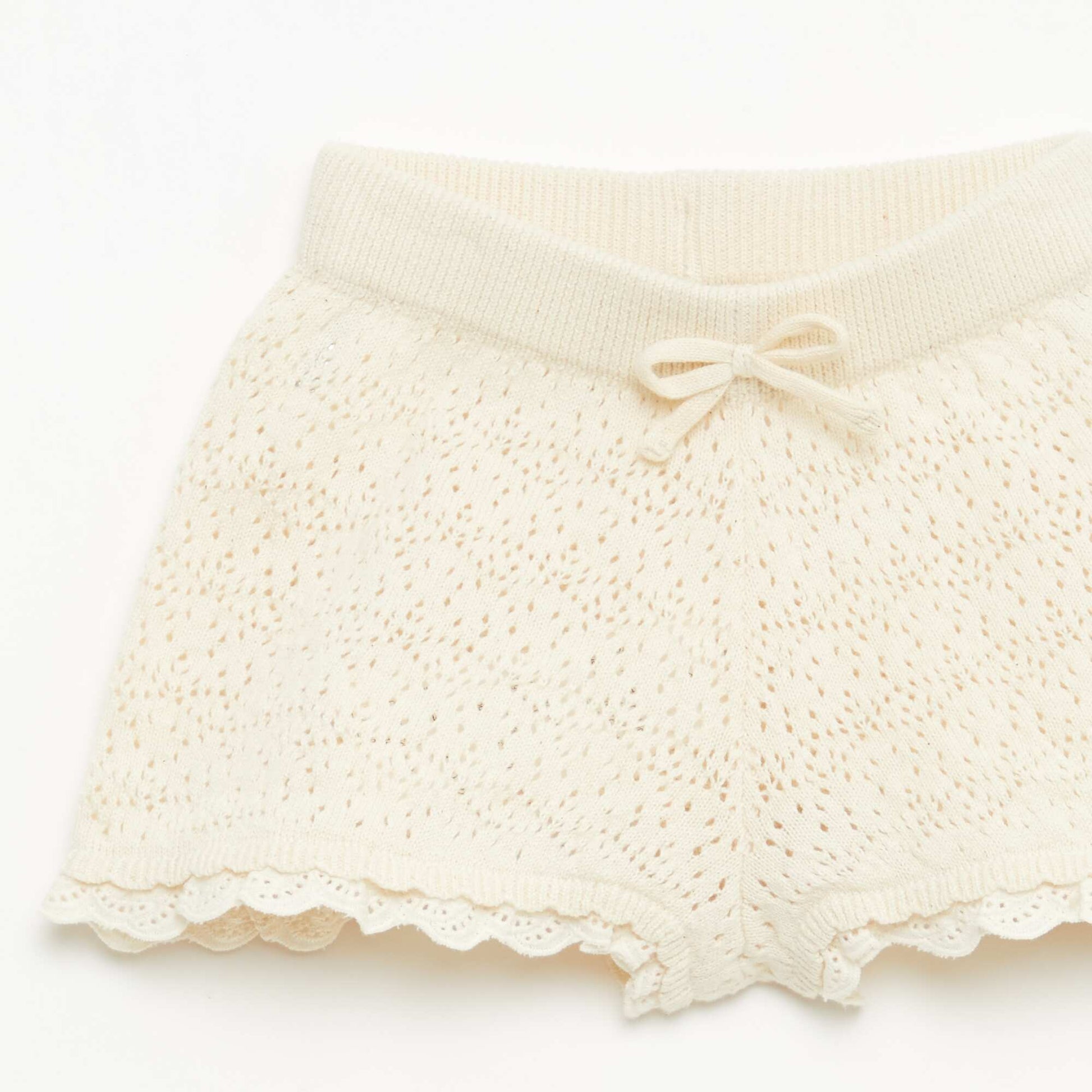 Short en tricot BLANC