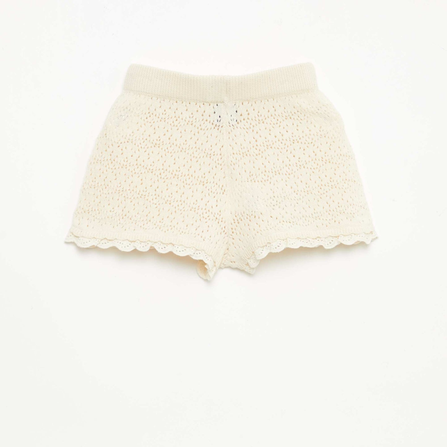 Short en tricot BLANC
