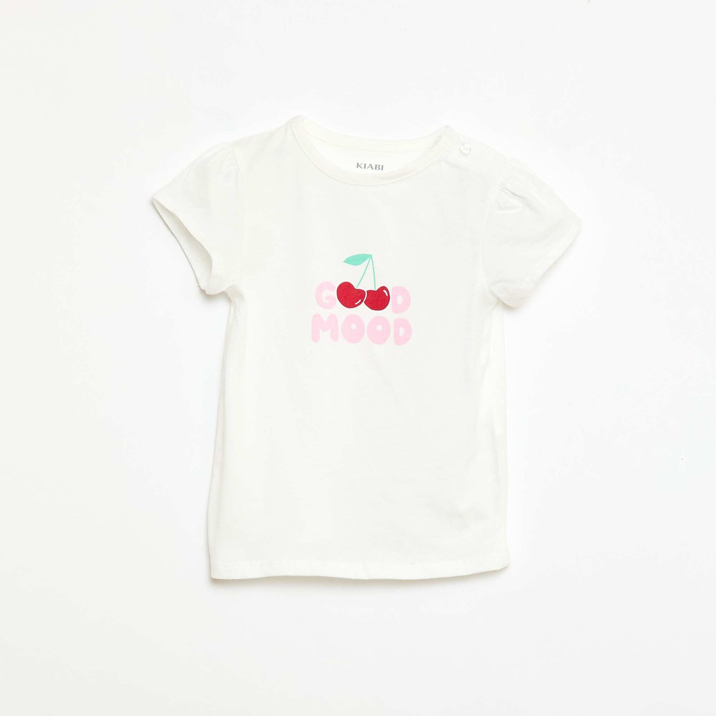 T-shirt en jersey avec manches courtes BLANC