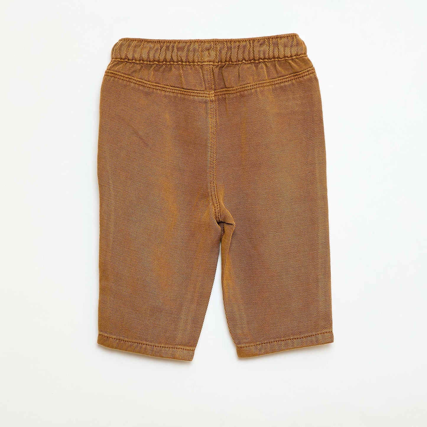 Pantalon uni en matière douce avec coupe relax fit MARRON