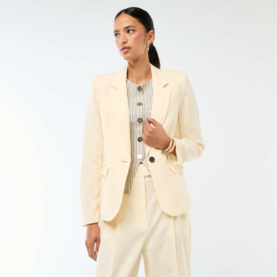 Veste blazer mi-longue BEIGE