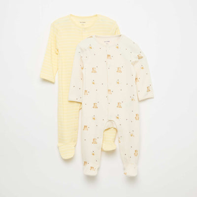 Lot de pyjamas dors biens avec pieds BLANC