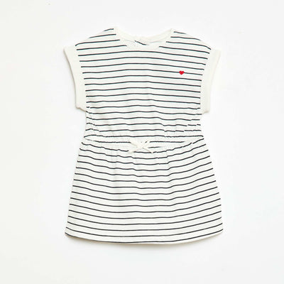 Robe à manches courtes en jersey de coton BLANC