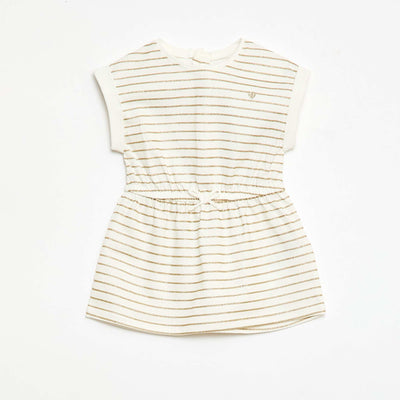 Robe à manches courtes en jersey de coton BLANC