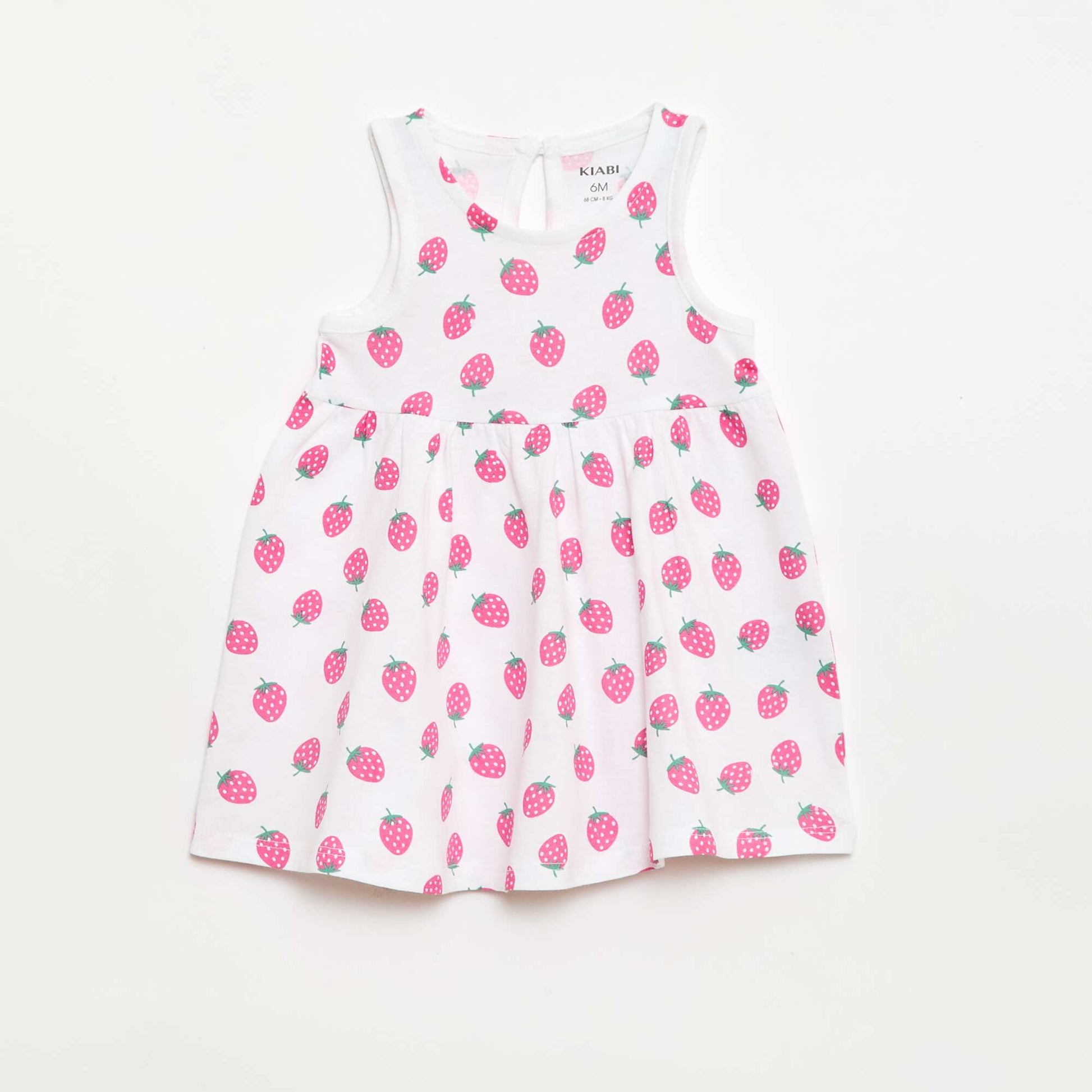 Robe sans manches à message BLANC