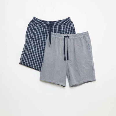 Lot de shorts de nuit avec poches - 2 pièces BLEU