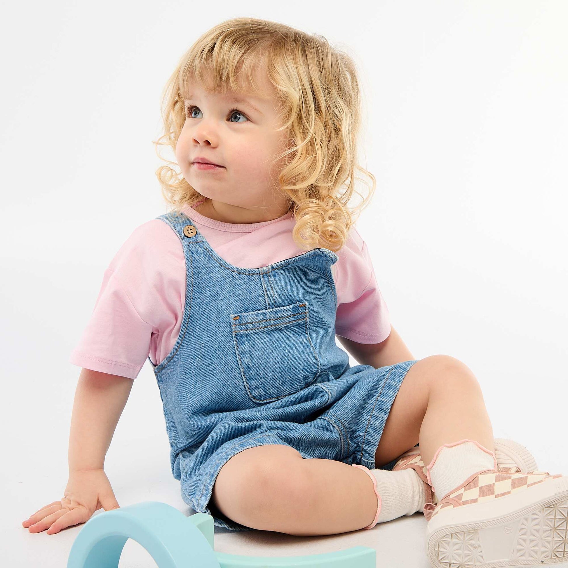 T-shirt en jersey de coton à patch cœur ROSE