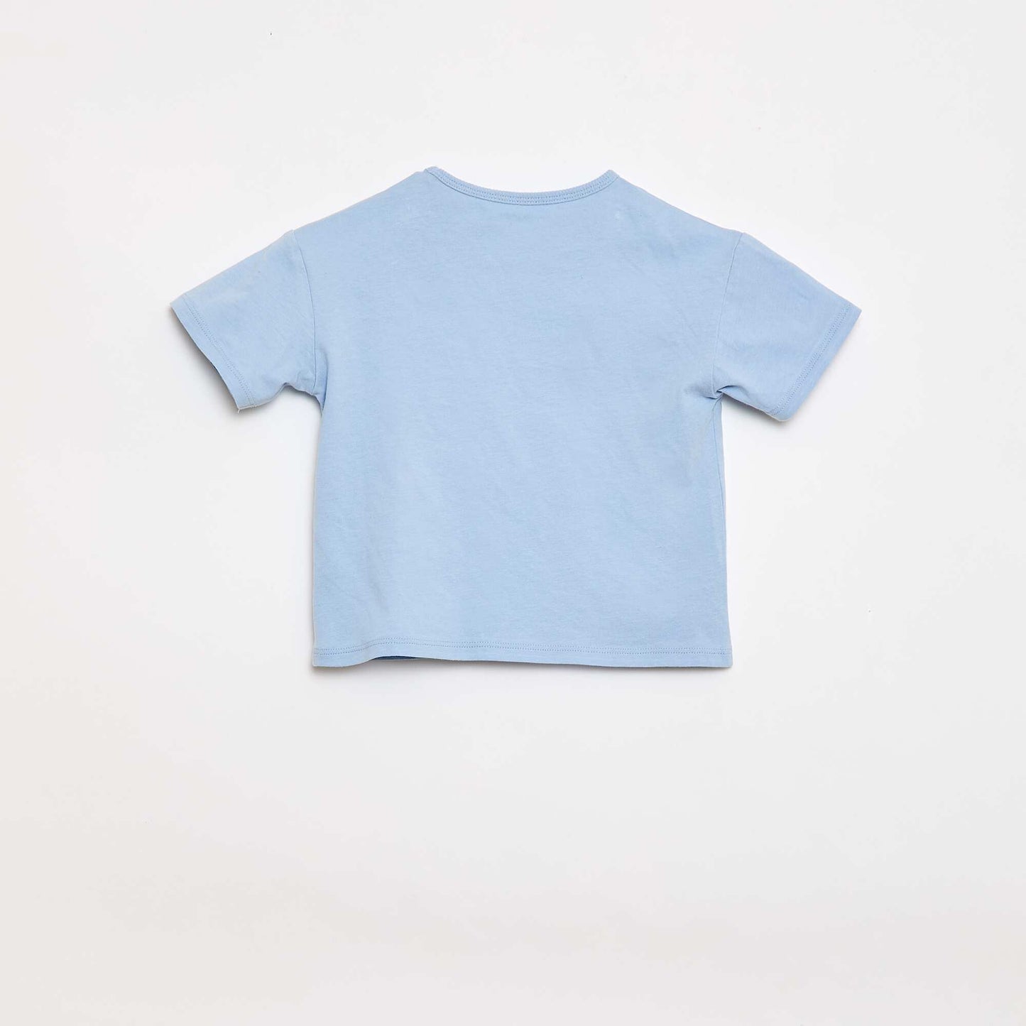 T-shirt en jersey de coton à patch cœur BLEU