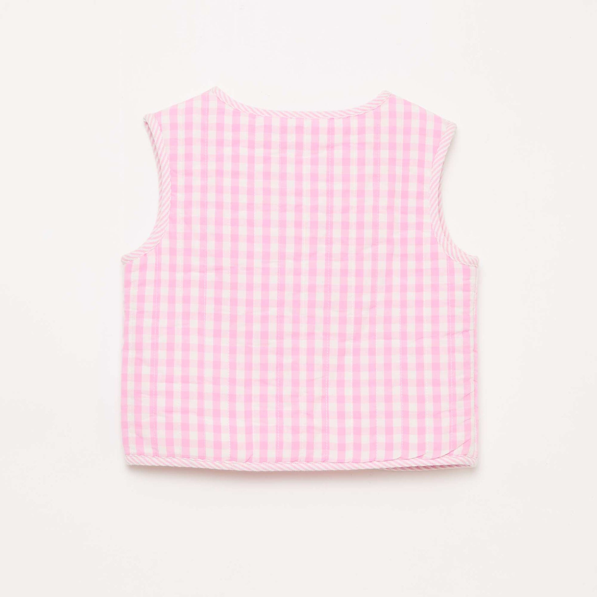 Gilet sans manches réversible en popeline ROSE
