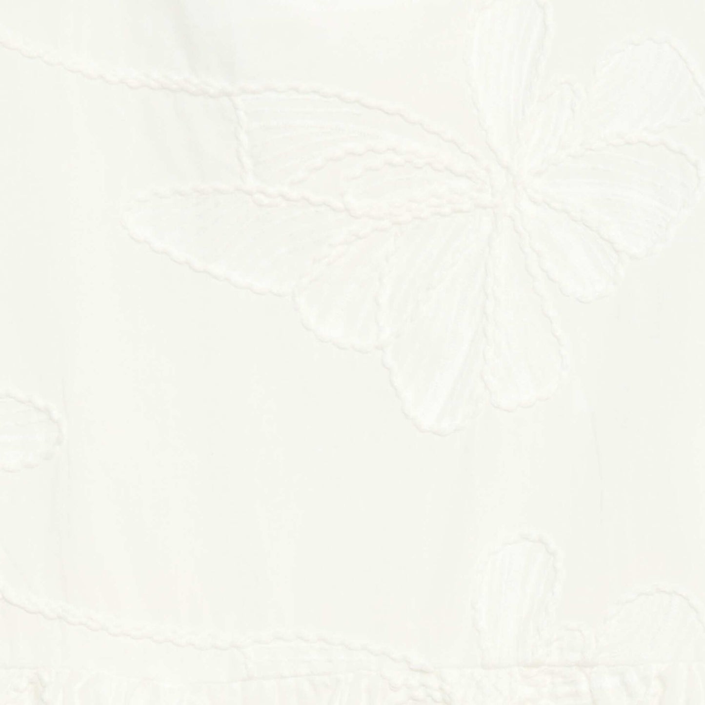 Robe avec broderies fleurs fantaisies BLANC