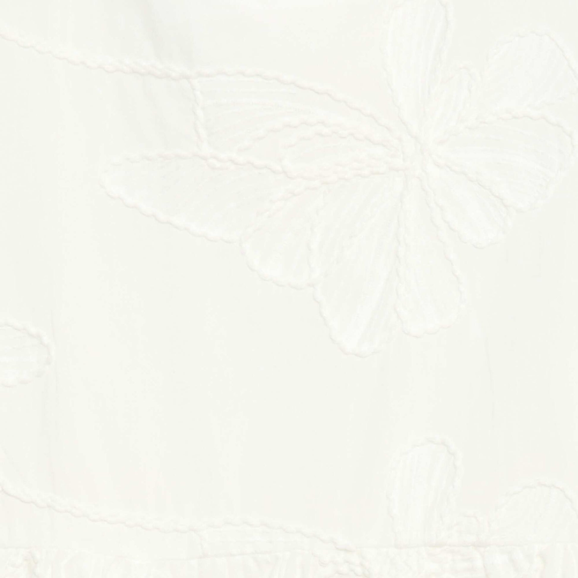 Robe avec broderies fleurs fantaisies BLANC