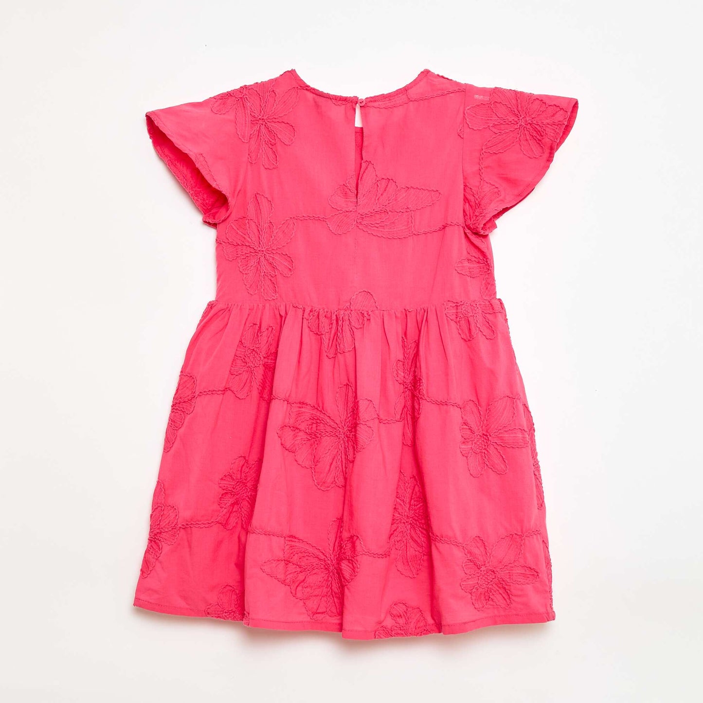 Robe avec broderies fleurs fantaisies ROSE