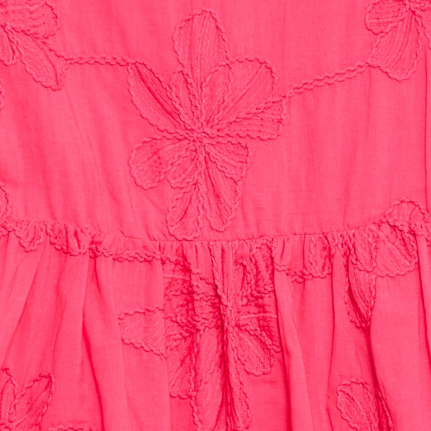 Robe avec broderies fleurs fantaisies ROSE