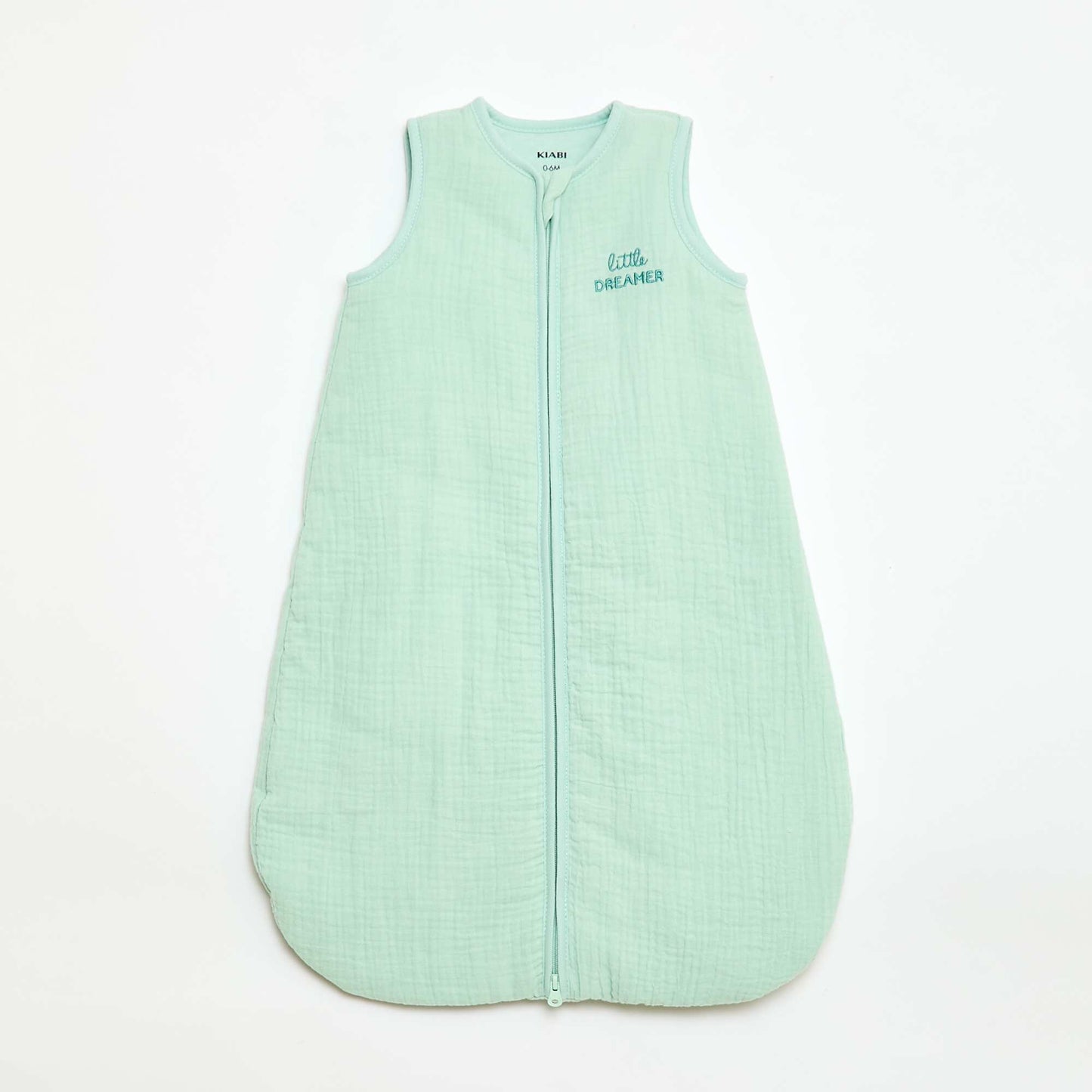 Gigoteuse sans manches zippée en coton BLEU