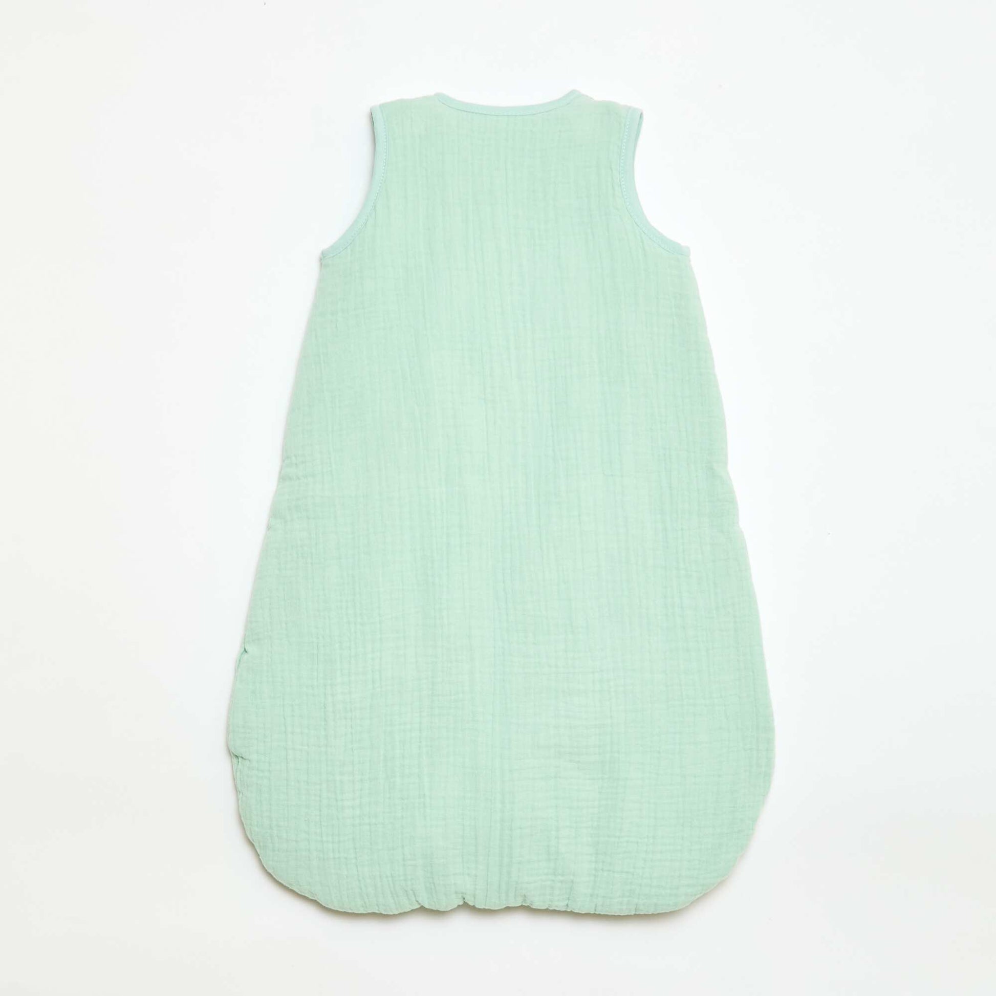 Gigoteuse sans manches zippée en coton BLEU