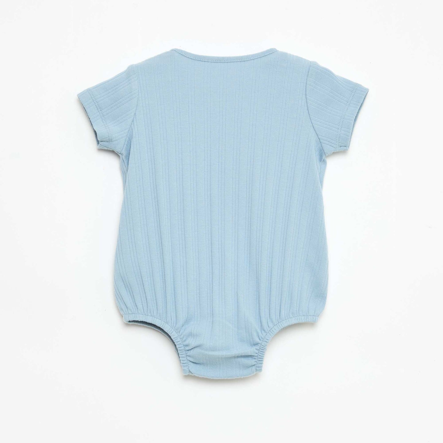 Barboteuse unie sans manches col rond BLEU