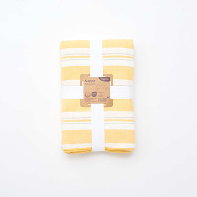 Nappe imprimée à carreaux JAUNE