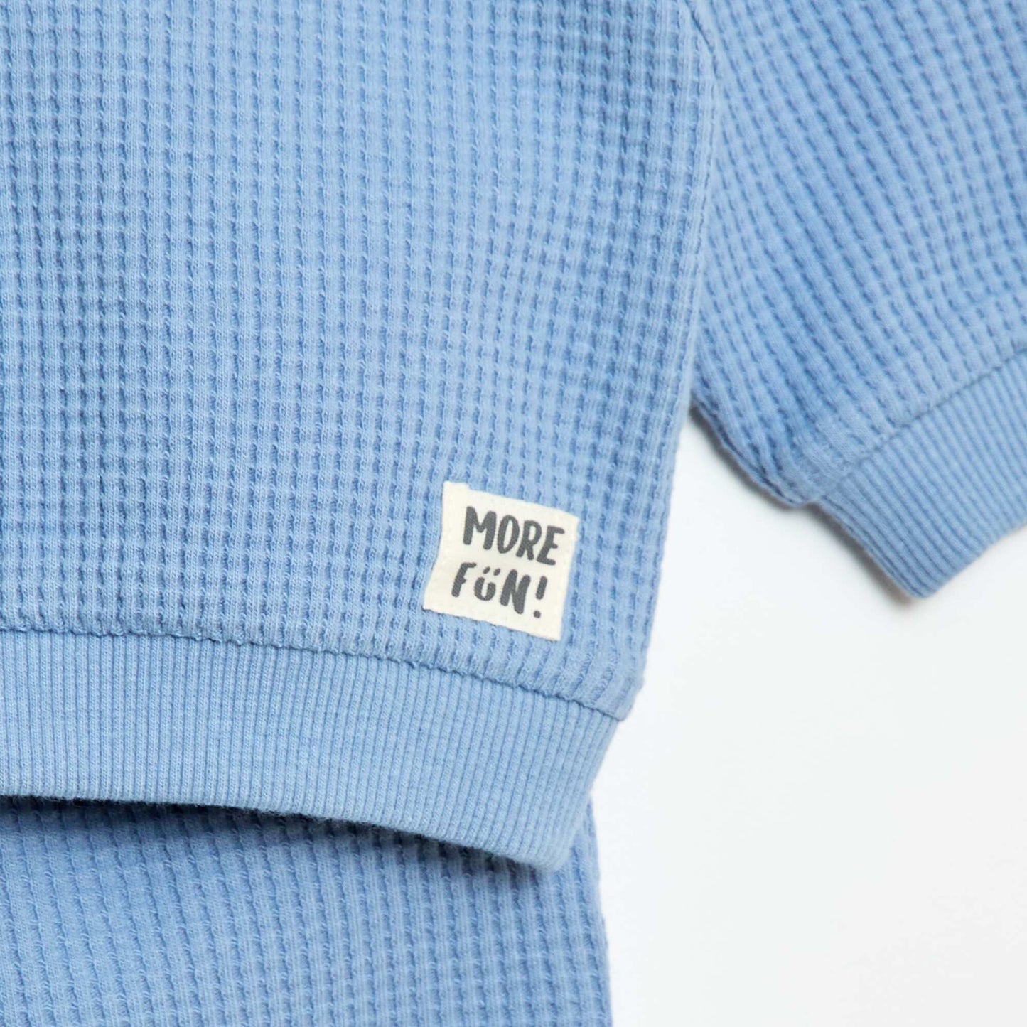 Ensemble sweat + pantalon en nid d'abeilles - 2 pièces BLEU
