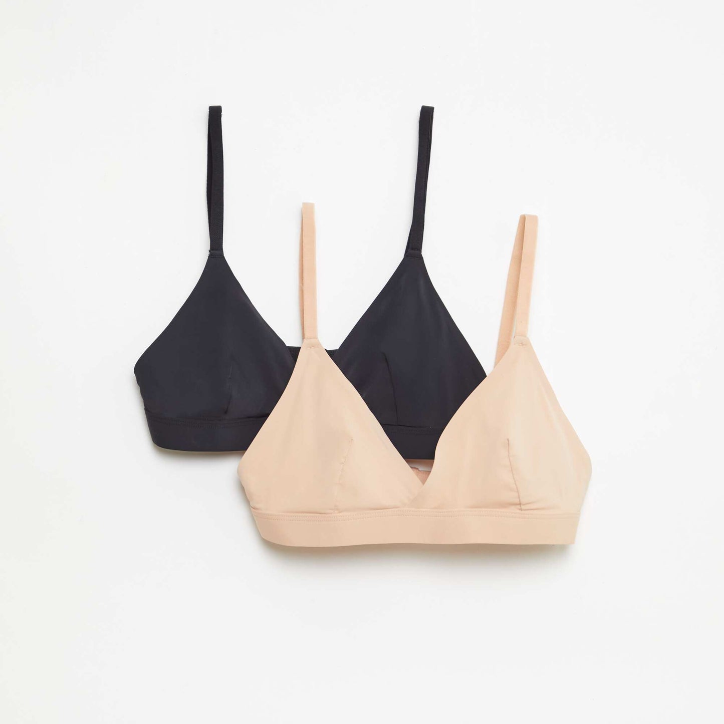 Lot de 2 soutien-gorge triangles en microfibre BEIGE