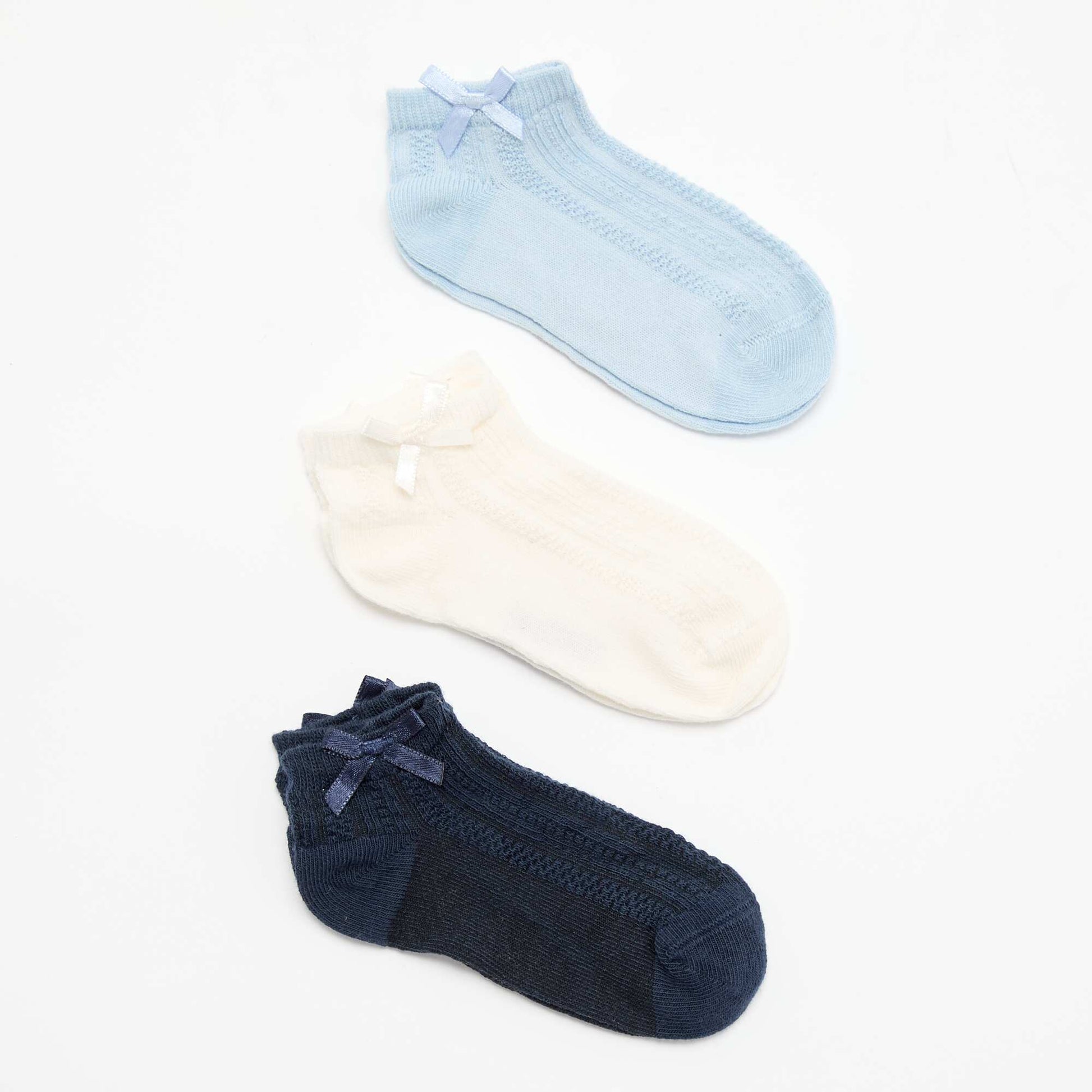 Lot de 3 chaussettes fantaisies BLEU