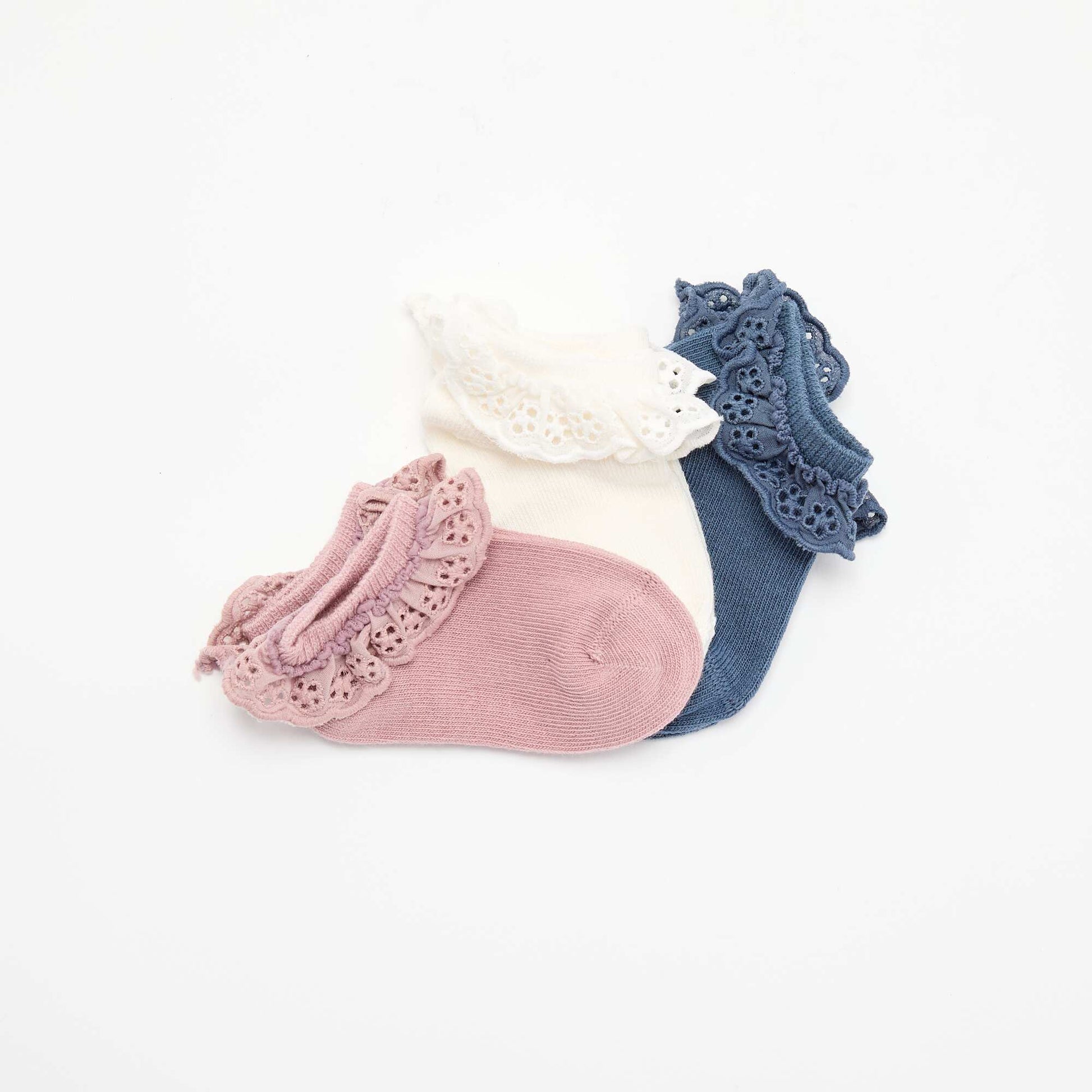 Lot de 3 chaussettes de cérémonie BLEU