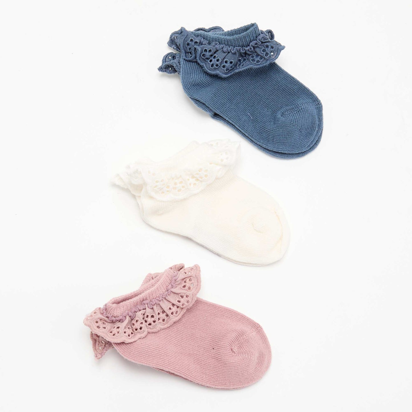 Lot de 3 chaussettes de cérémonie BLEU