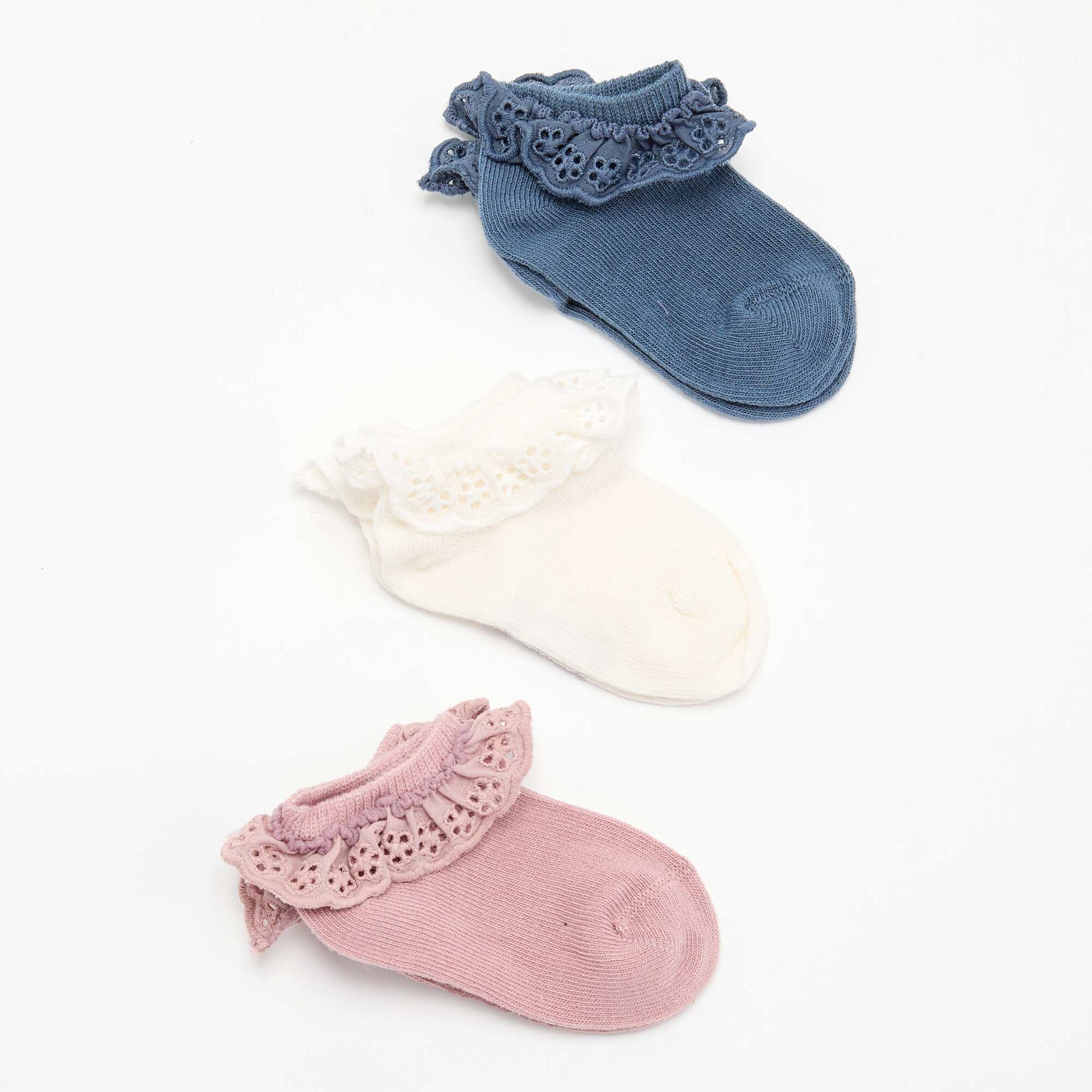 Lot de 3 chaussettes de cérémonie BLEU
