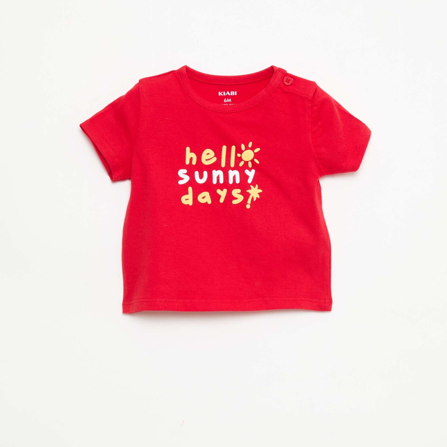 T-shirt à manches courtes en jersey de coton ROUGE