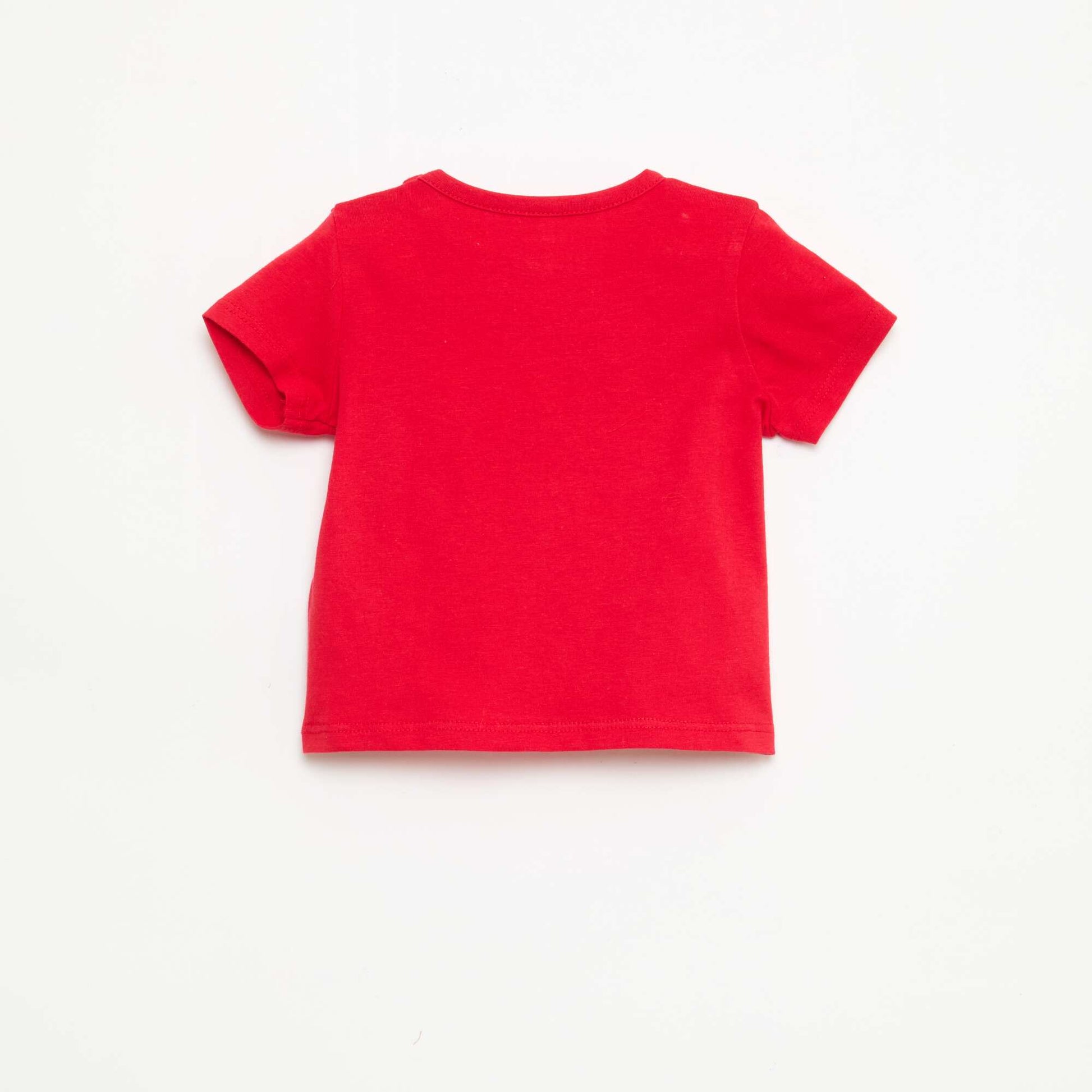 T-shirt à manches courtes en jersey de coton ROUGE