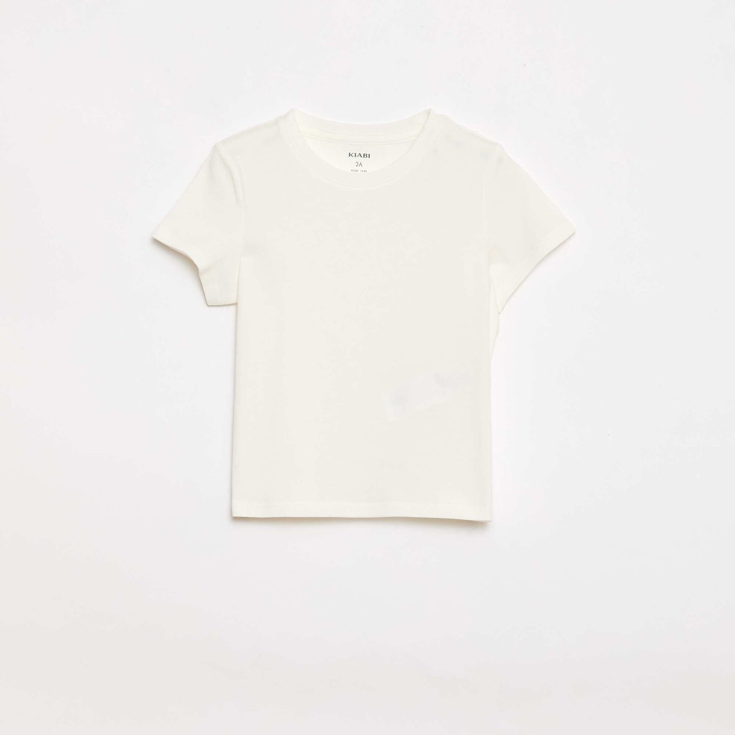 T-shirt uni en jersey coton BLANC